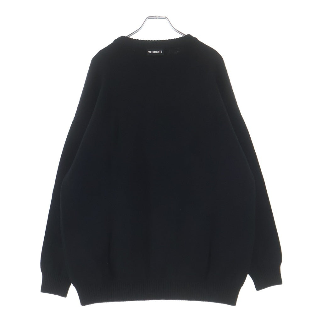 VETEMENTS(ヴェトモン) 21AW FRONT LOGO KNIT フロントロゴ ニット クルーネックセーター UA52KN720B