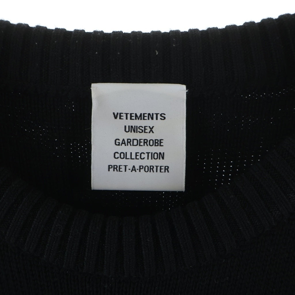VETEMENTS(ヴェトモン) 21AW FRONT LOGO KNIT フロントロゴ ニット クルーネックセーター UA52KN720B