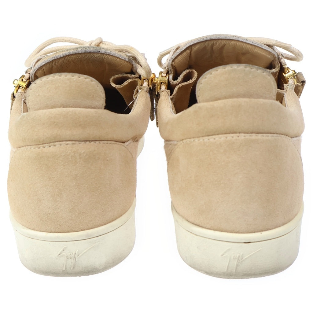 GIUSEPPE ZANOTTI(ジュゼッペ ザノッティ) ダブルジップ スエードローカットスニーカー ブラウン