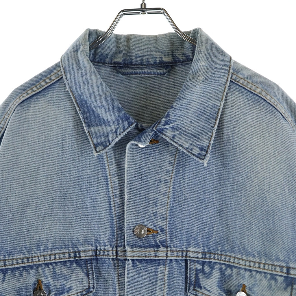 BALENCIAGA(バレンシアガ) 18SS Swing Denim Jacket 509117 TYE14 ダメージ加工スウィングデニムジャケット インディゴブルー