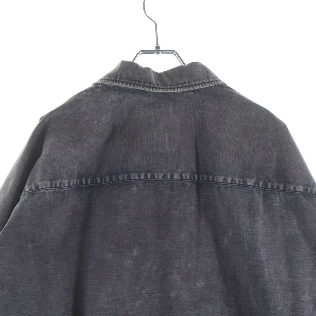MAISON MIHARAYASUHIRO(メゾンミハラヤスヒロ) 25AW EMBELLISHED MILITARY SHIRTS ラインストーン ミリタリーシャツ 長袖シャツ グレー A15SH087