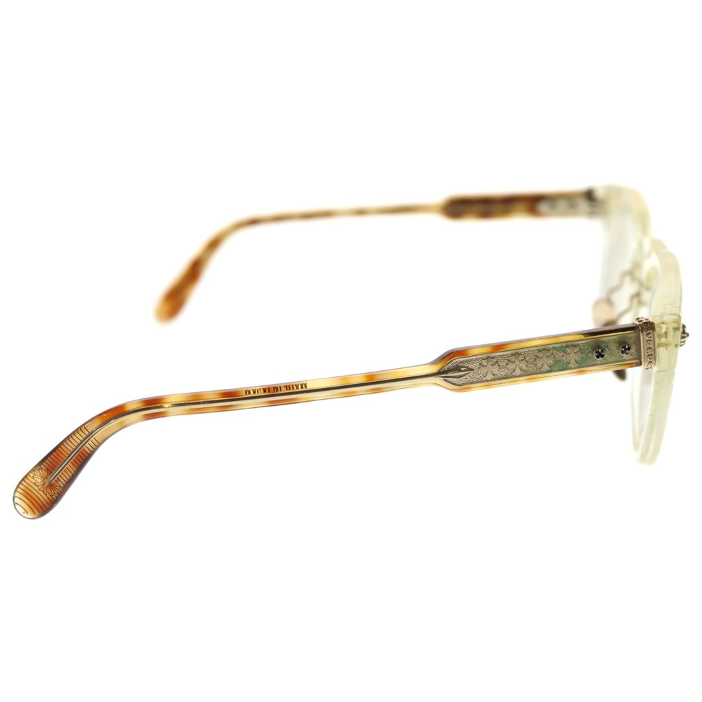 CHROME HEARTS(クロムハーツ) DINGALONGLINGLONG SUNGLASSES クリアフフレーム サングラス 度入り ホワイト/ゴールド