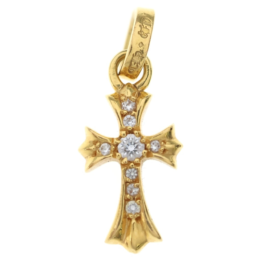 CHROME HEARTS(クロムハーツ) 22K CRS BBYFAT P/DIA ベイビーファットクロス PAVEダイヤ ペンダントトップ ゴールド BCA035