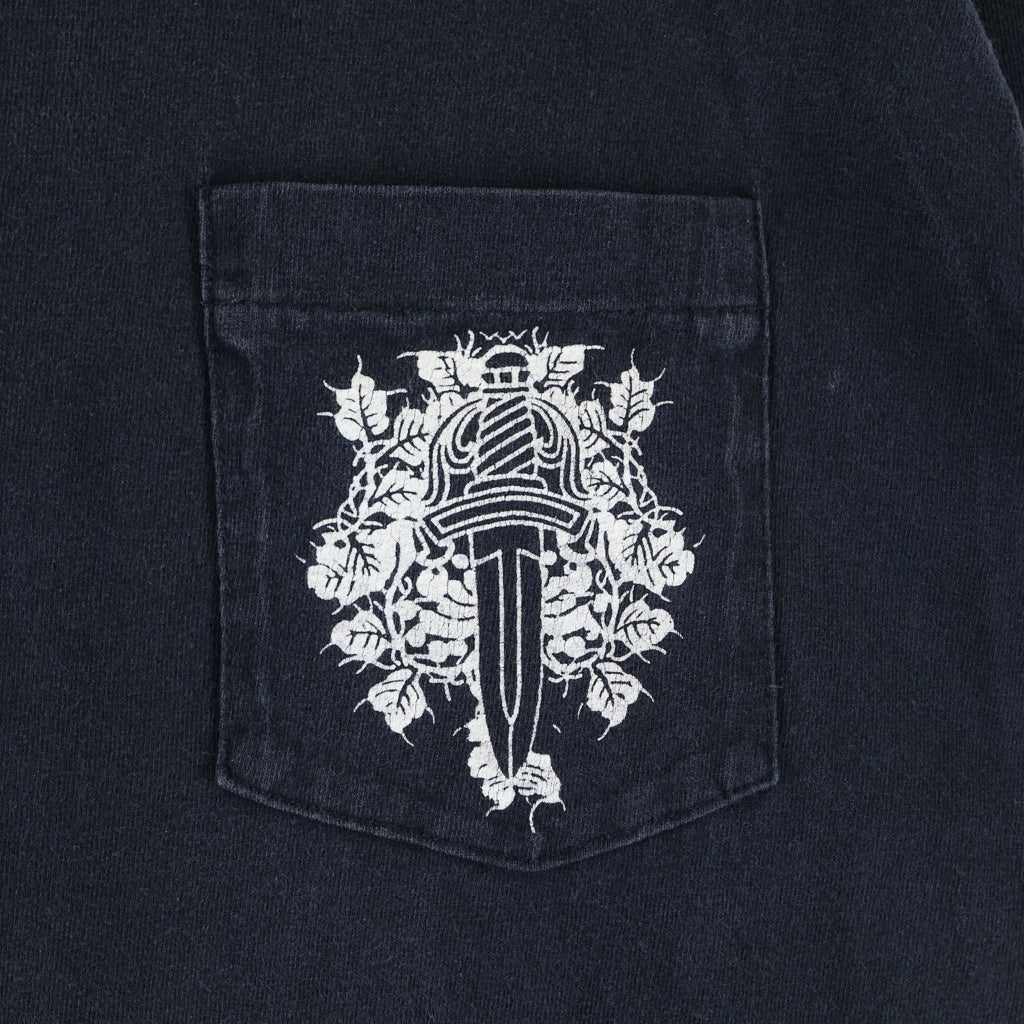 CHROME HEARTS(クロムハーツ) OLD DAGGER LOGO L/S TEE オールド ダガーロゴプリント 長袖Tシャツカットソー ブラック
