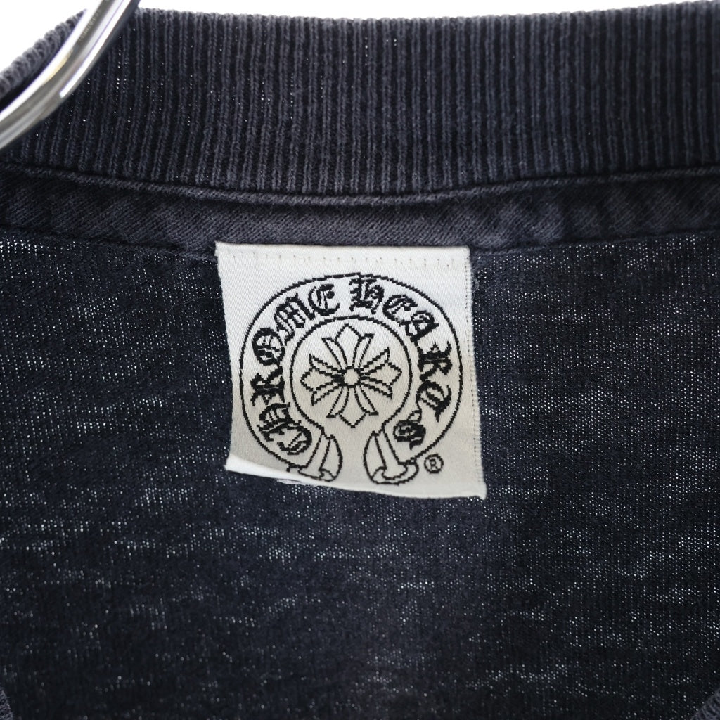 CHROME HEARTS(クロムハーツ) OLD DAGGER LOGO L/S TEE オールド ダガーロゴプリント 長袖Tシャツカットソー ブラック