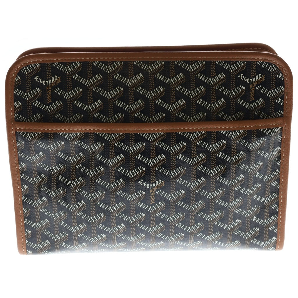 GOYARD(ゴヤール) ジュバンス MM ヘリンボーン クラッチバッグ ブラウン