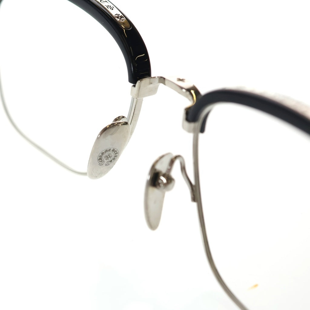 CHROME HEARTS(クロムハーツ) SLUNTRADICTION ハーフリム 眼鏡 アイウェア ブラック/シルバー