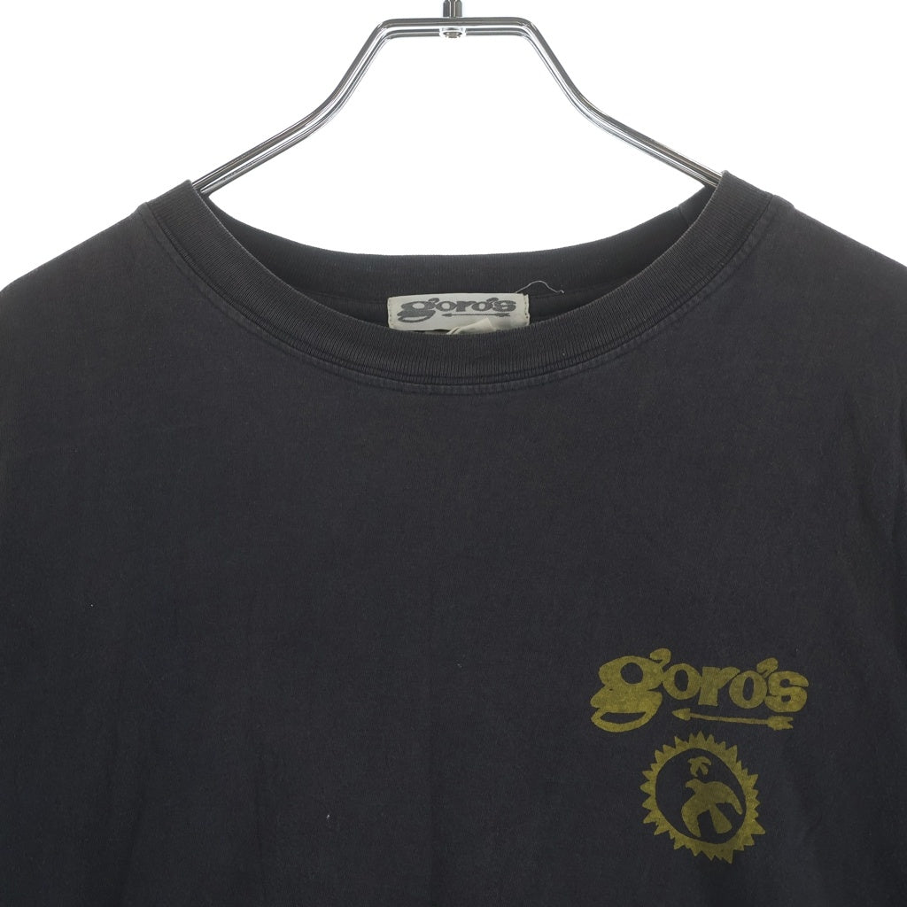 goro's(ゴローズ) ゴローズTシャツ クルーネック半袖Tシャツ オーガニックコットンボディ ブラック