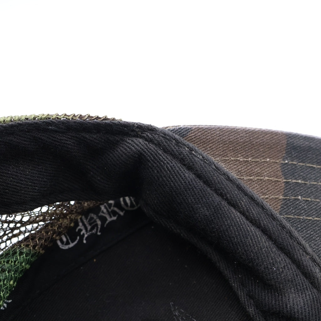 CHROME HEARTS(クロムハーツ) 3STAR TRUCKER CAP スターレザーパッチ スターボール付 カモフラ メッシュ トラッカーキャップ ベースボールキャップ 帽子 カーキ