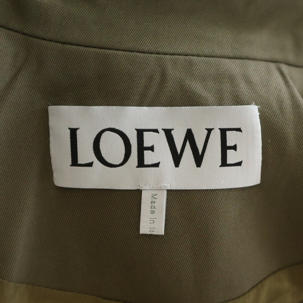 LOEWE(ロエベ) DRAPED JACKET ドレープジャケット ジップアップブルゾン カーキ S540Y02XBU レディース