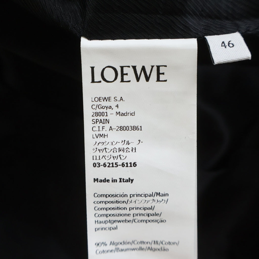 LOEWE(ロエベ) DRAPED JACKET ドレープジャケット ジップアップブルゾン ブラック H526Y02WBB