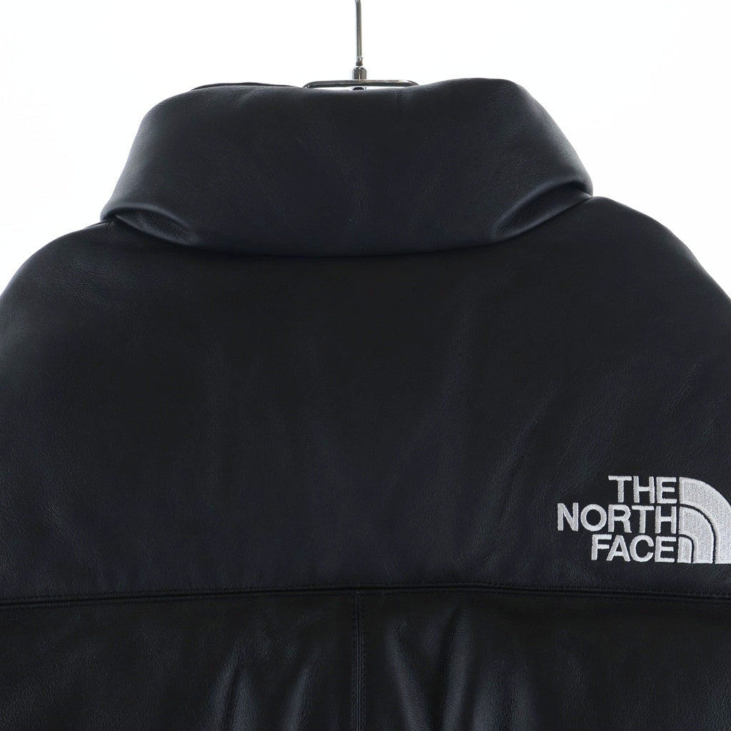 SUPREME(シュプリーム) 17AW ×THE NORTH FACE LEATHER NUPTSE DOWN JACKET レザー ヌプシダウンジャケット ブラック