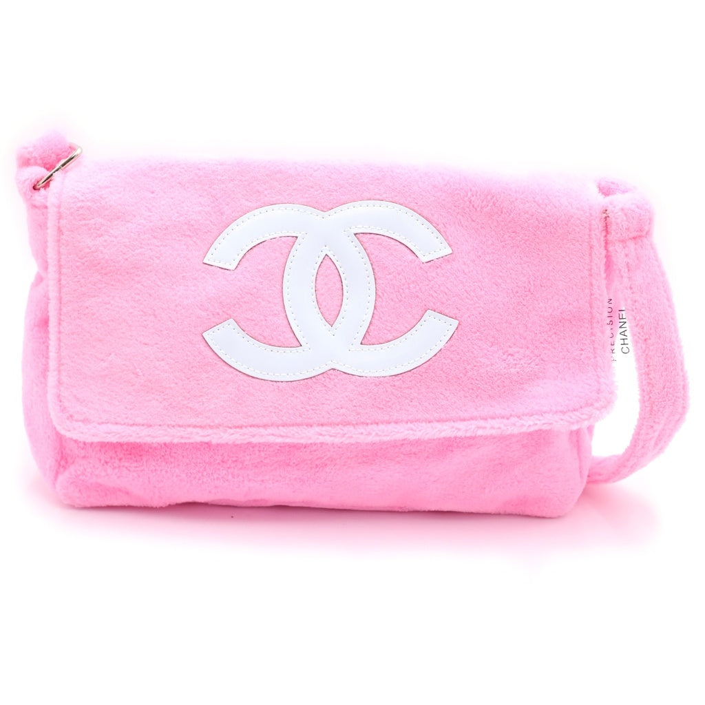 CHANEL(シャネル) ノベルティ パイル地 ショルダーバッグ ピンク レディース