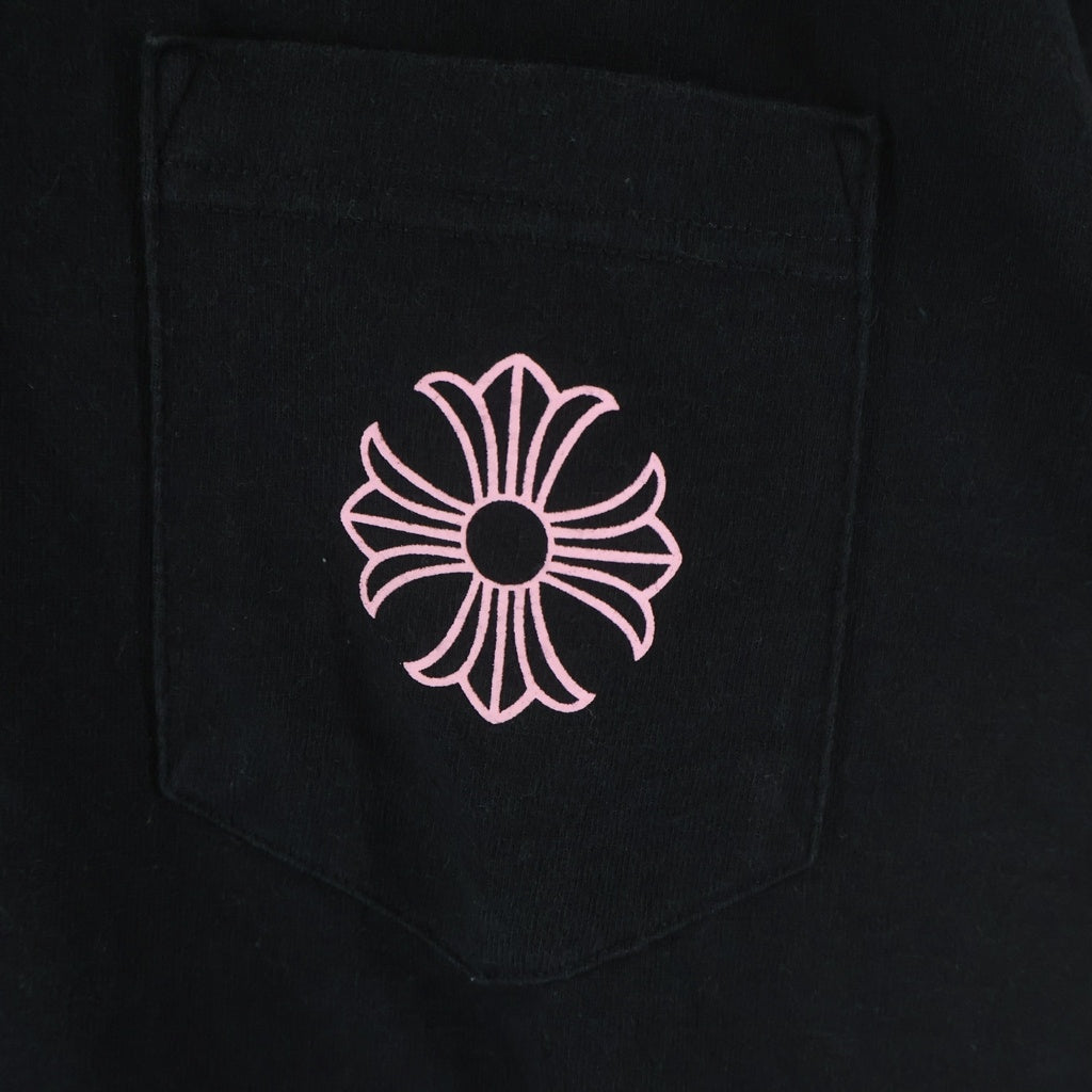 CHROME HEARTS(クロムハーツ) CH T-SHRT 1 CHフレームクロスプリント 半袖Tシャツ ピンク/ブラック