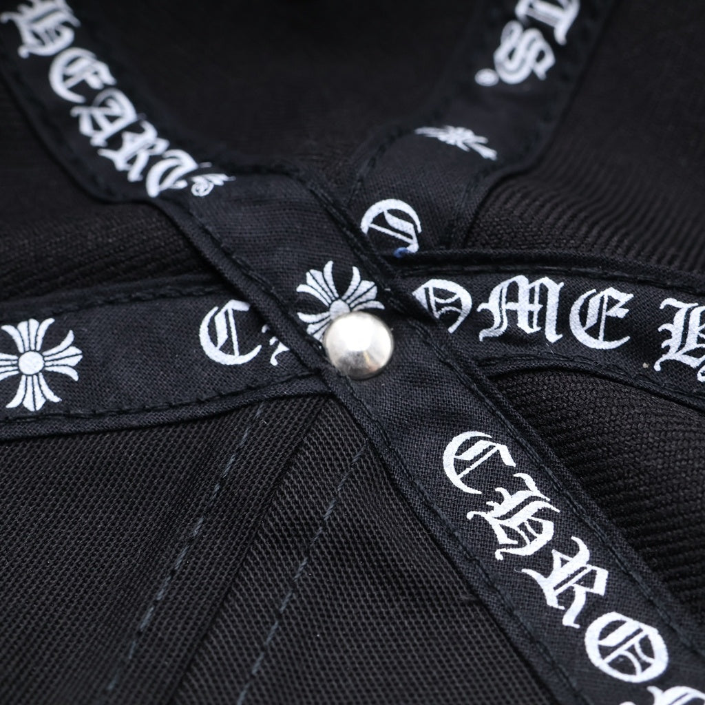CHROME HEARTS(クロムハーツ) CH HAT CH刺繍 ベースボールキャップ 帽子 ブラック/イエロー