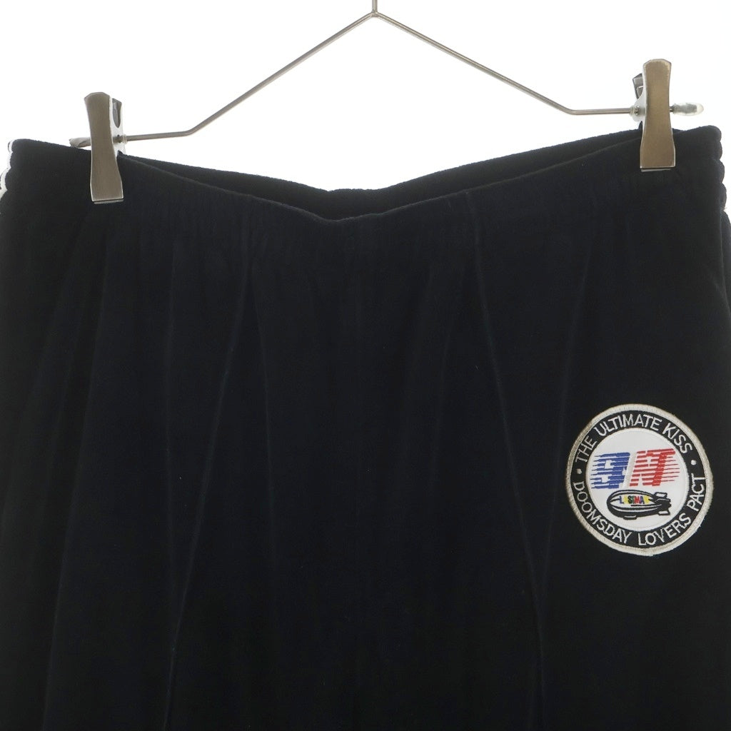 SAINT MICHAEL(セントマイケル) 25SS ×LASTMAN TRACK PANTS VELOUR ベロアトラックパンツ SM-HR8-0000-C35 ブラック