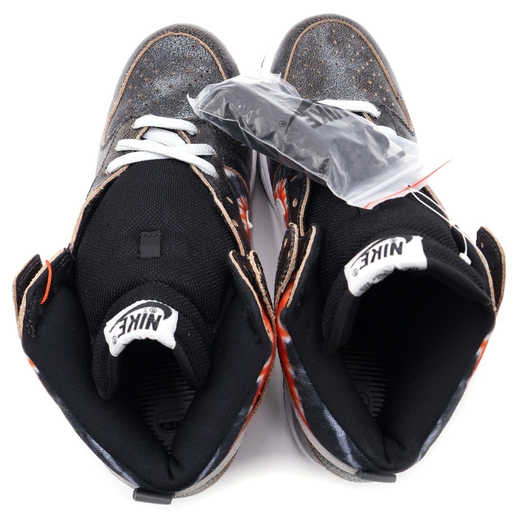 NIKE SB(ナイキエスビー) 【観賞用 2004年製】 DUNK HIGH HUF TIE-DYE ダンク ハフ タイダイ ハイカットスニーカー ブラック/レッド US9/27cm 305050-102