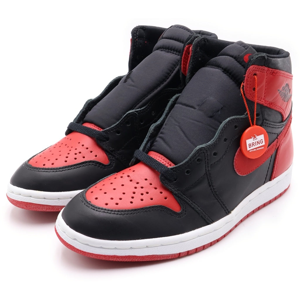 NIKE(ナイキ) 【観賞用1994年製】AIR JORDAN 1 HIGH BRED 130207-061 エアジョーダン 1 ブレッド ハイカットスニーカー US7.5/25.5cm ブラック/レッド