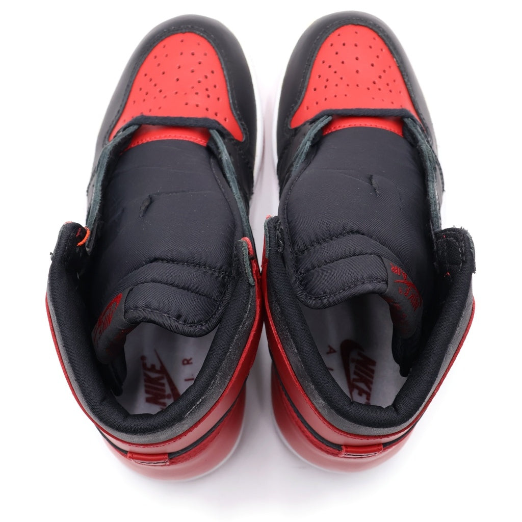 NIKE(ナイキ) 【観賞用1994年製】AIR JORDAN 1 HIGH BRED 130207-061 エアジョーダン 1 ブレッド ハイカットスニーカー US7.5/25.5cm ブラック/レッド