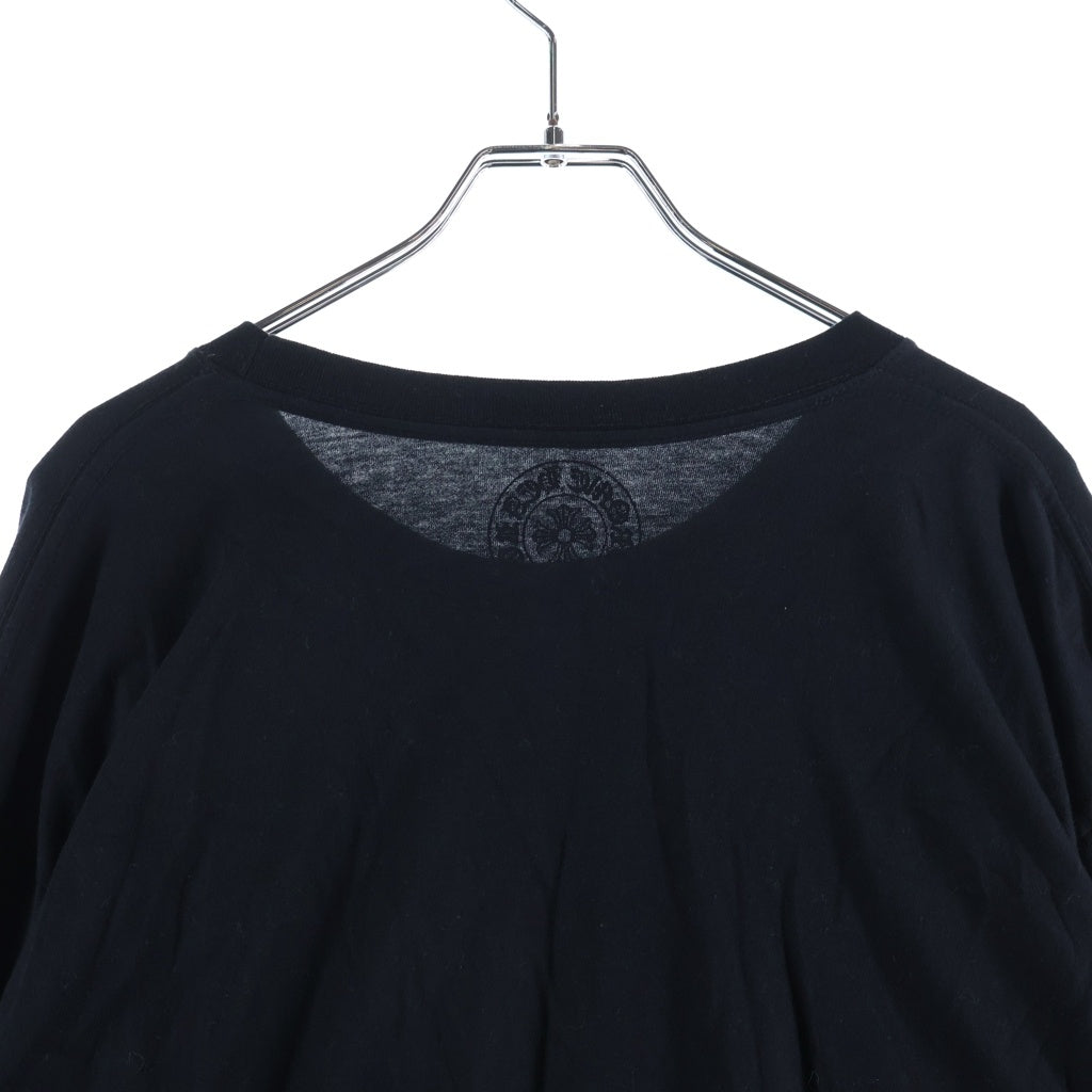CHROME HEARTS(クロムハーツ) CH LS NECK LOGO TEE ネックロゴプリント長袖Tシャツ ブラック