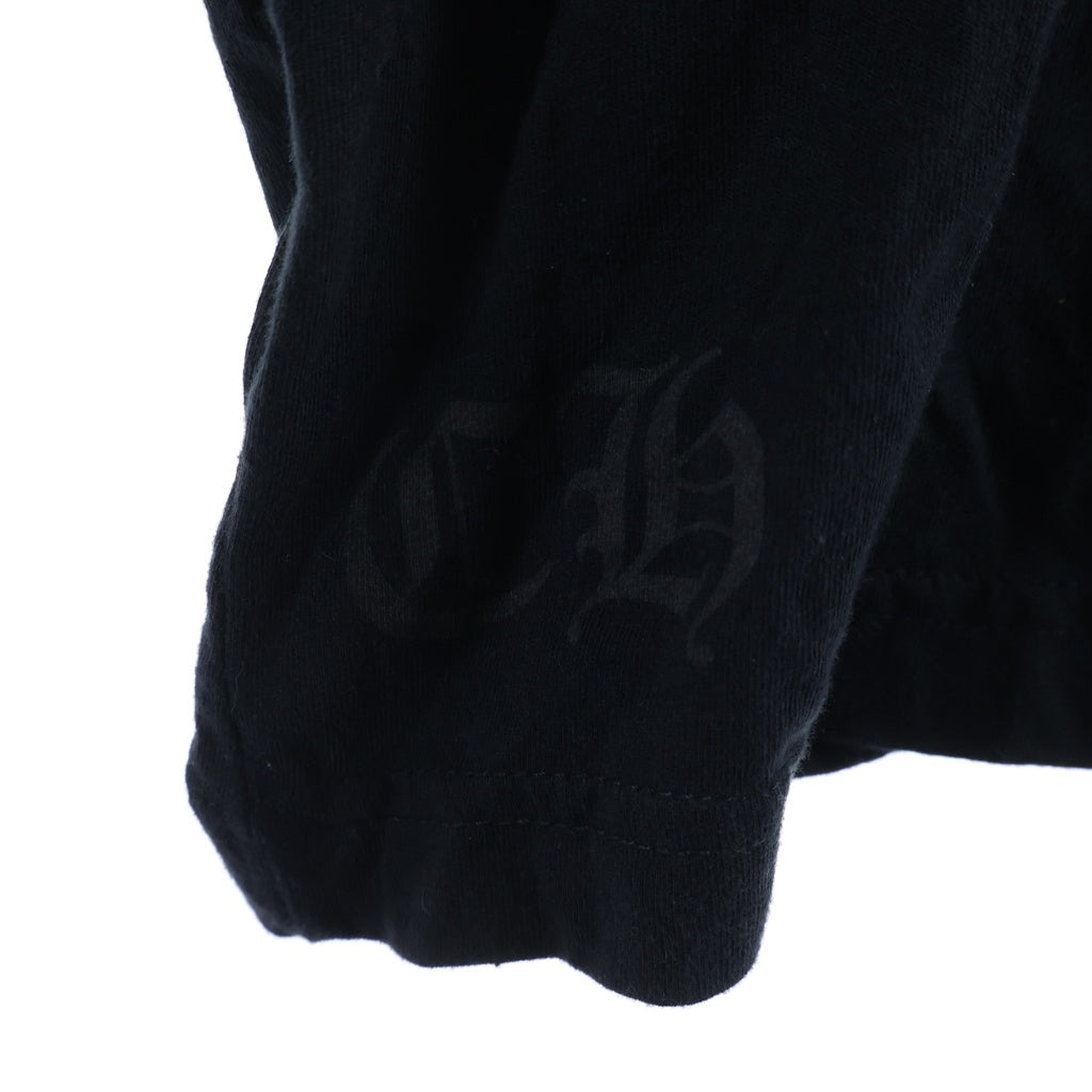 CHROME HEARTS(クロムハーツ) CH LS NECK LOGO TEE ネックロゴプリント長袖Tシャツ ブラック