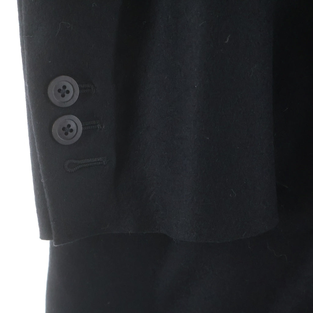 08sircus(ゼロエイトサーカス) 16AW ウールステンカラーコート 襟取り外し可能 ブラック S16AM-CO07
