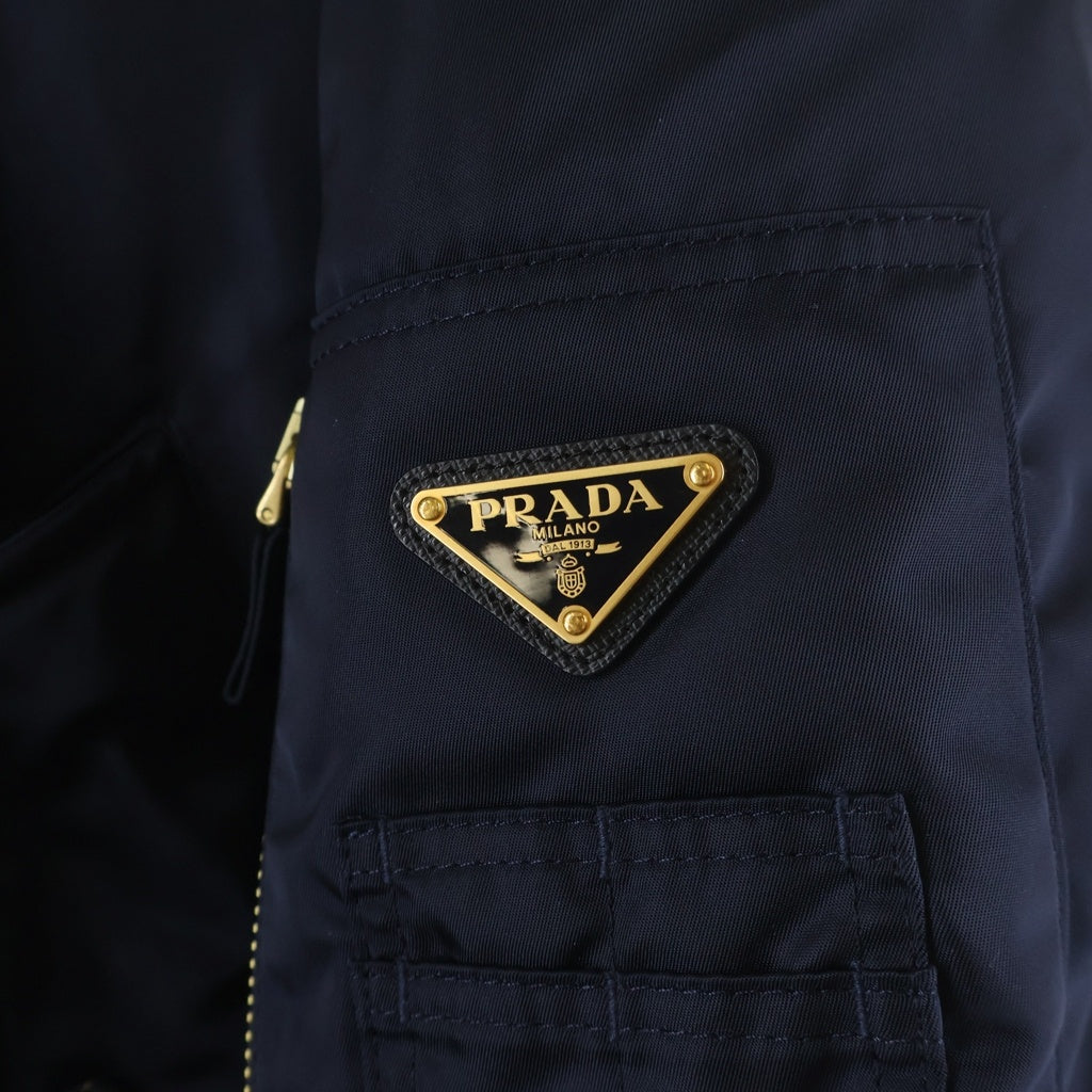 PRADA(プラダ) Re Nylon リナイロン 中綿ボンバージャケット ネイビー SGC674 SWA0 1WQ8