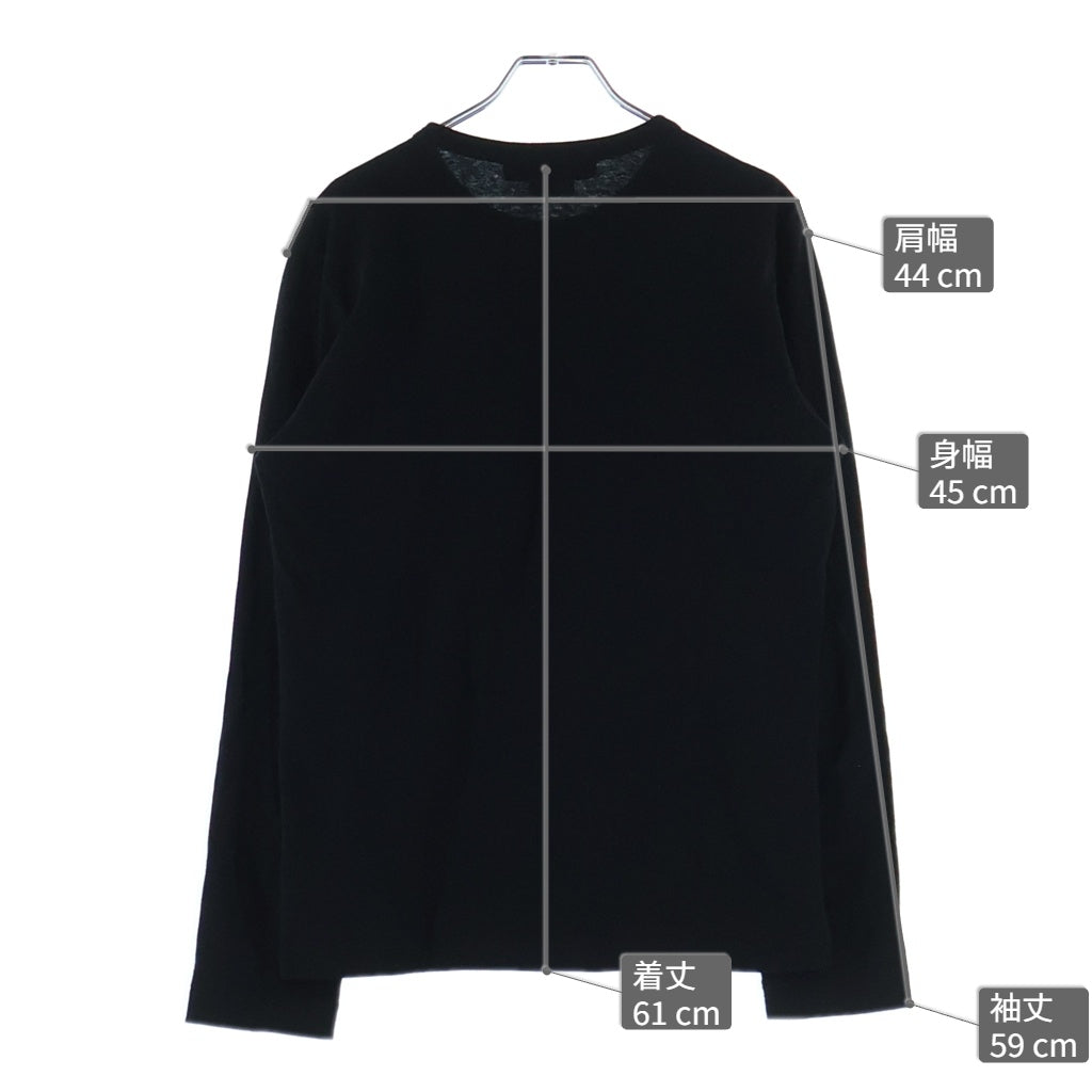 BLACK COMME des GARCONS(ブラックコムデギャルソン) メッセージプリントリングスリーブカットソー 1Q-T001 ブラック
