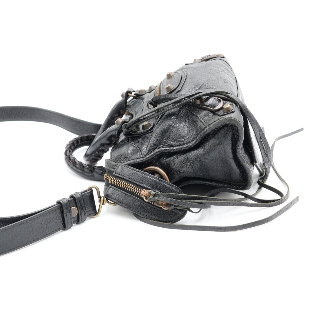 BALENCIAGA(バレンシアガ) クラシック ミニシティ 2WAY ハンドバッグ ショルダーバッグ ブラック 300295 レディース