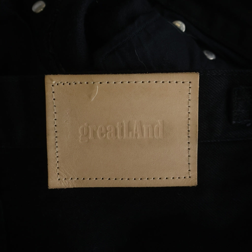 greatLand(グレイトランド) LOGAN BLACK DENIM PANT ONE WASH ローガンブラックデニムパンツ ブラック