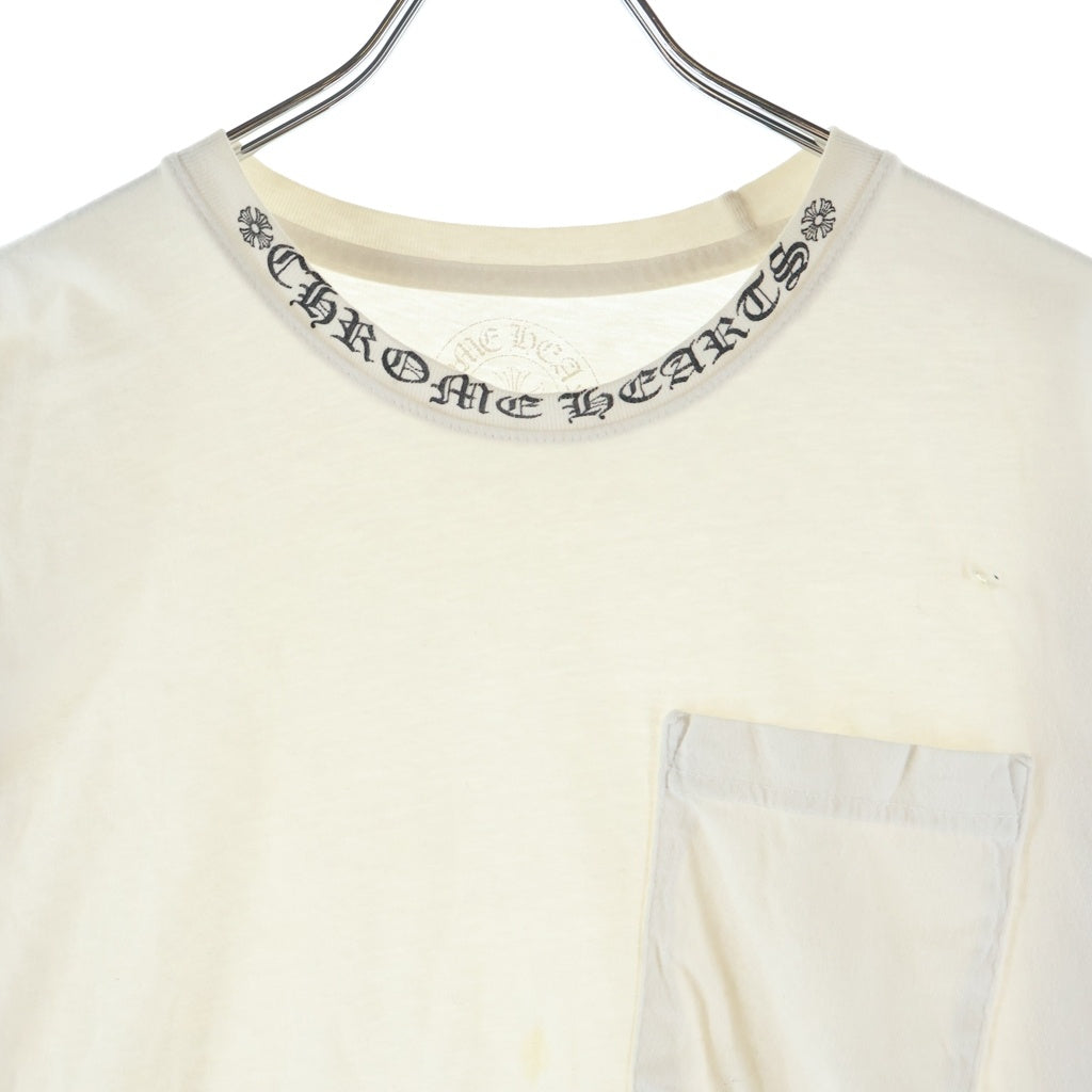 CHROME HEARTS(クロムハーツ) CH T-SHIRT ネックロゴ 半袖Tシャツ ホワイト