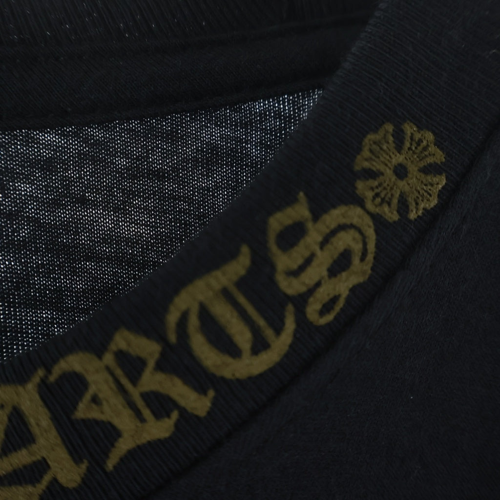 CHROME HEARTS(クロムハーツ) ネックロゴ ロングスリーブカットソー 長袖Tシャツ ブラック