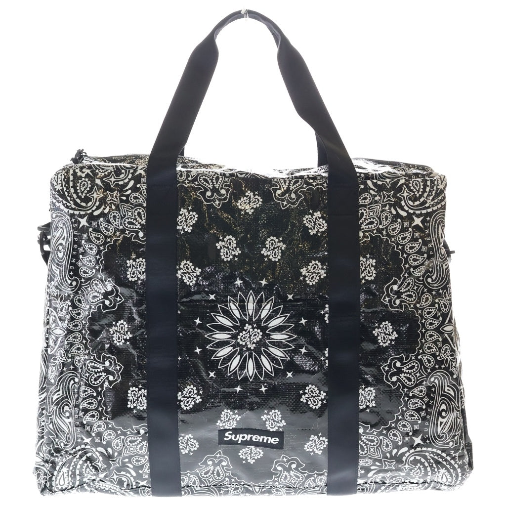 SUPREME(シュプリーム) 21SS Bandana Tarp Duffle Bag バンダナタープ ボックスロゴ ショルダーハンドダッフルバッグ ブラック レディース
