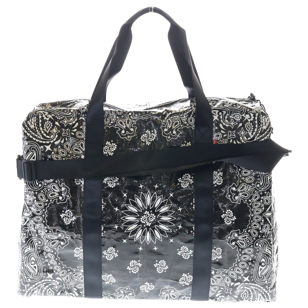 SUPREME(シュプリーム) 21SS Bandana Tarp Duffle Bag バンダナタープ ボックスロゴ ショルダーハンドダッフルバッグ ブラック レディース