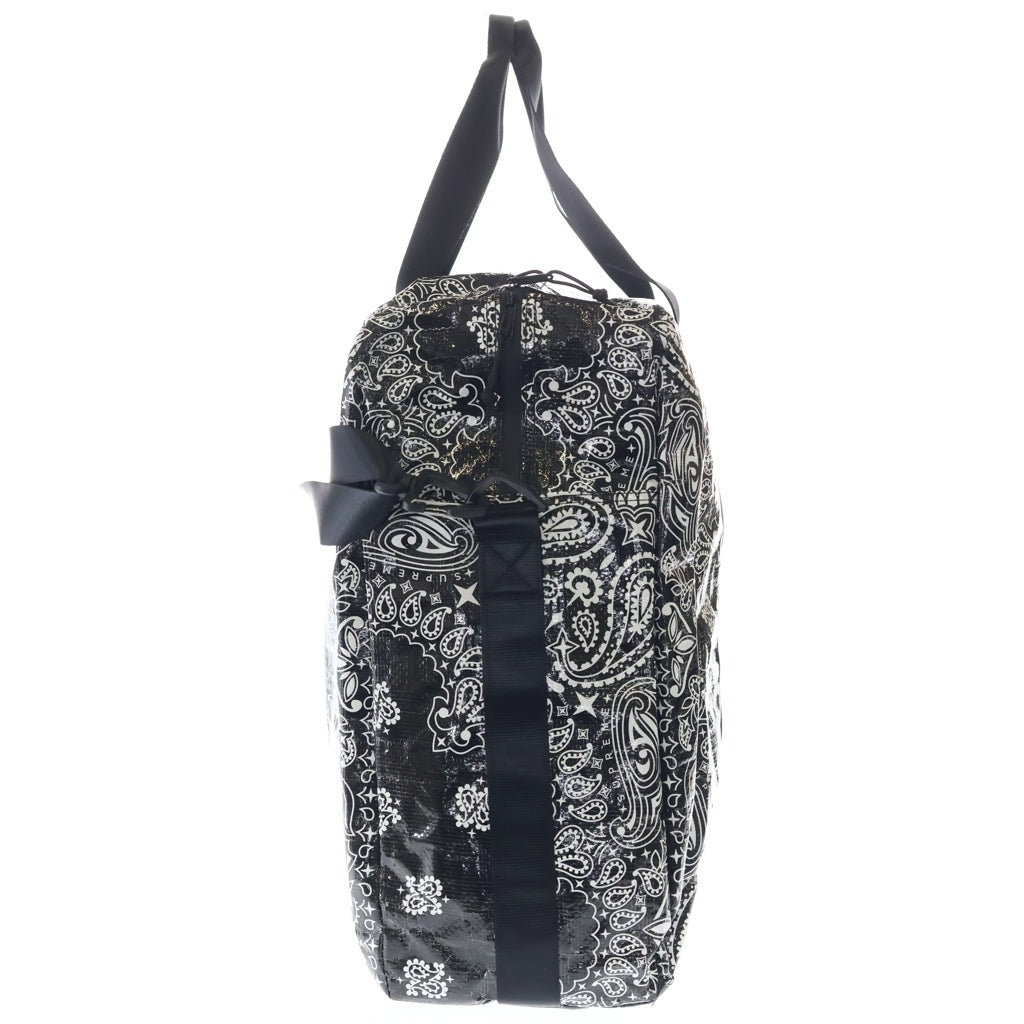 SUPREME(シュプリーム) 21SS Bandana Tarp Duffle Bag バンダナタープ ボックスロゴ ショルダーハンドダッフルバッグ ブラック レディース