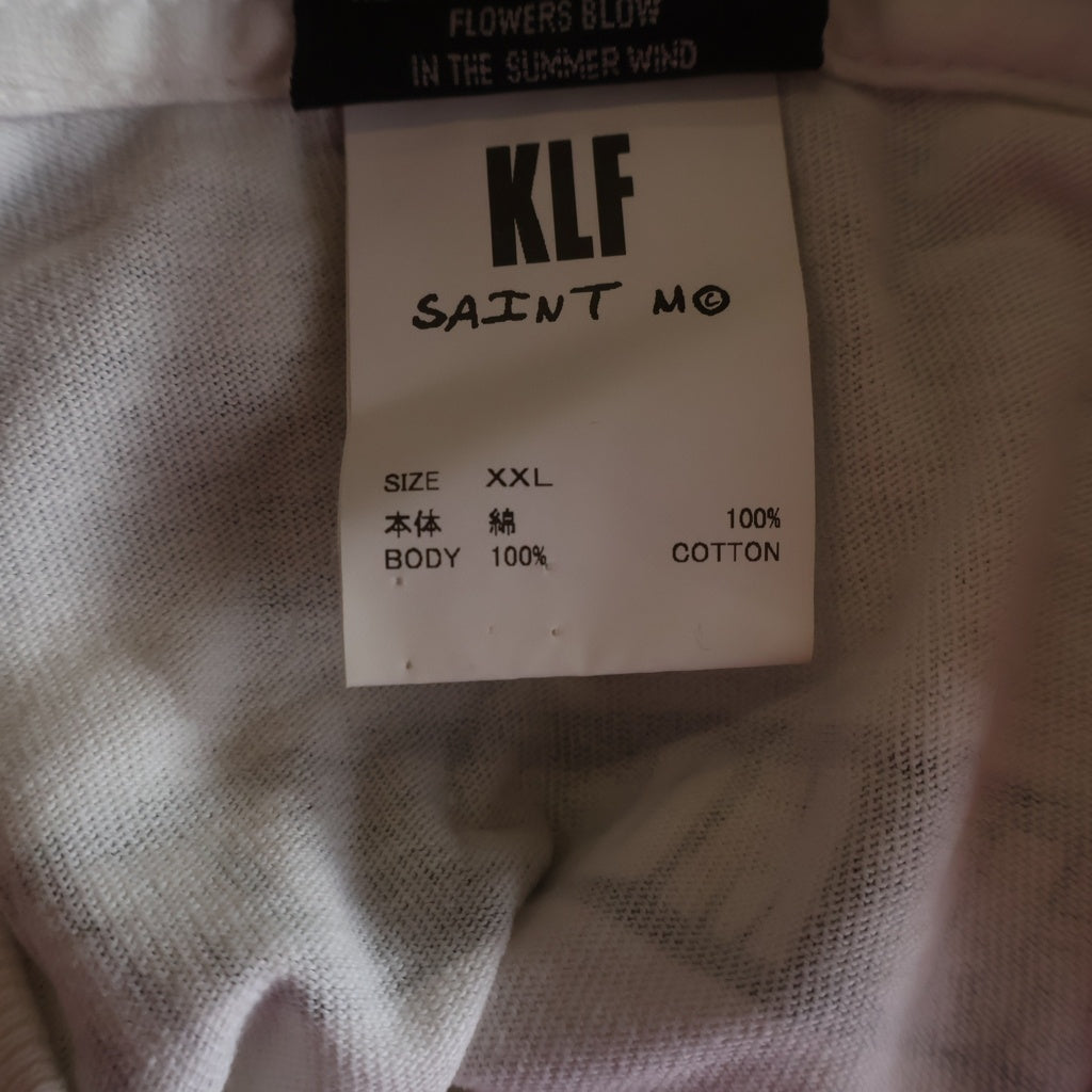 SAINT MICHAEL(セントマイケル) 25AW KLF LONG SLEEVE 両面プリント 長袖Tシャツカットソー ホワイト/ブラック SM-HR1-0000-C05