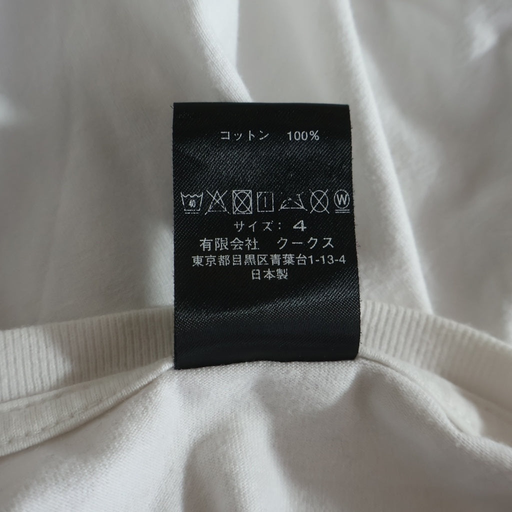 NUMBER (N)INE(ナンバーナイン) スカルプリント 半袖Tシャツカットソー ホワイト/ブラック