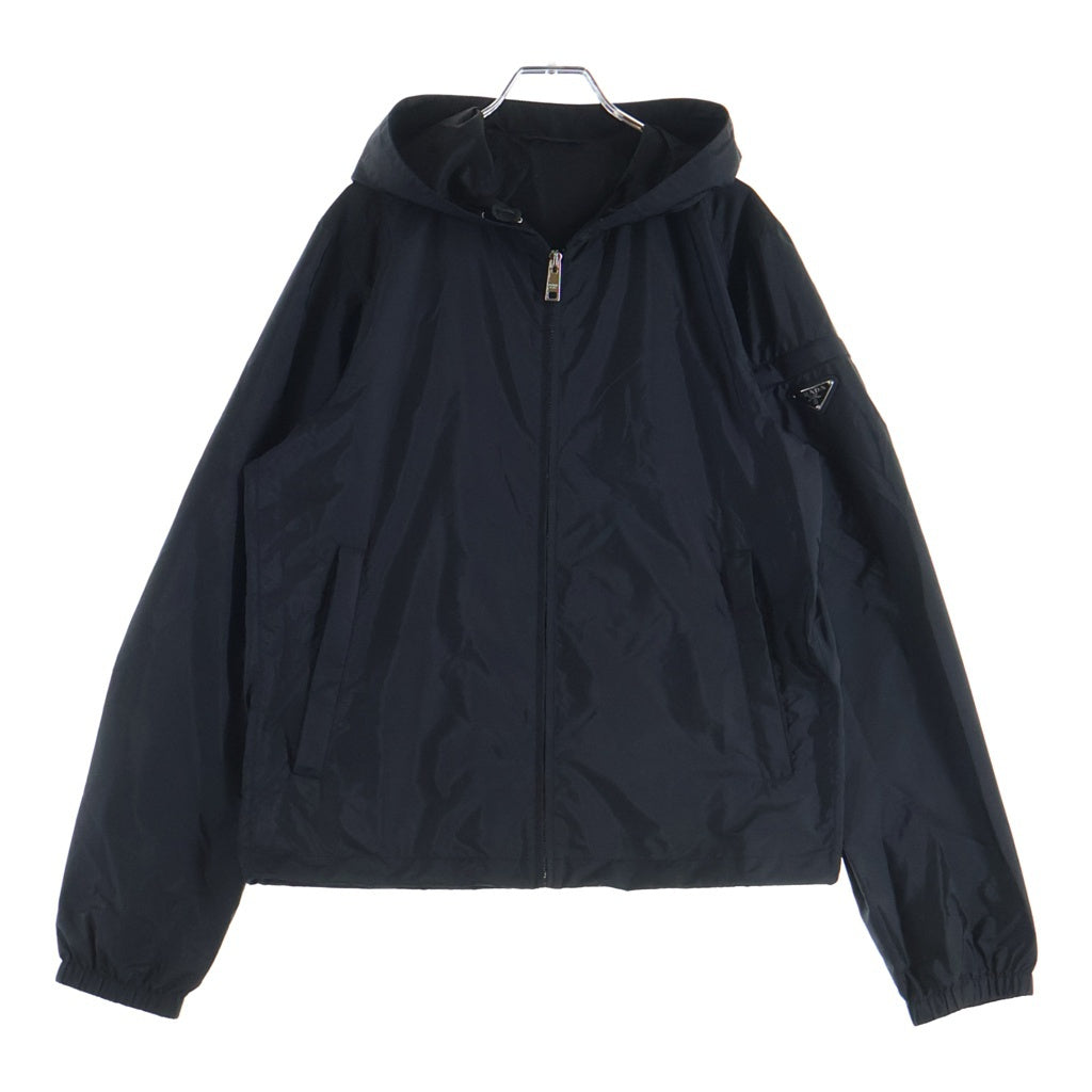 PRADA(プラダ) SPORTS トライアングルロゴ 三角プレート フーデッドナイロンジャケット SGA242 ブラック