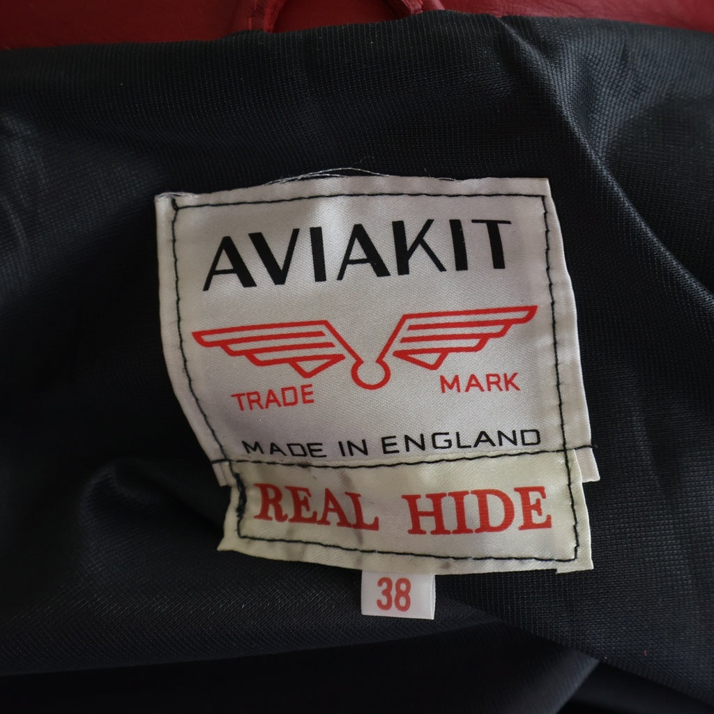 Lewis Leathers(ルイスレザー) AVIAKIT ドミネーター タイトフィット ホースハイド レザージャケット レッド