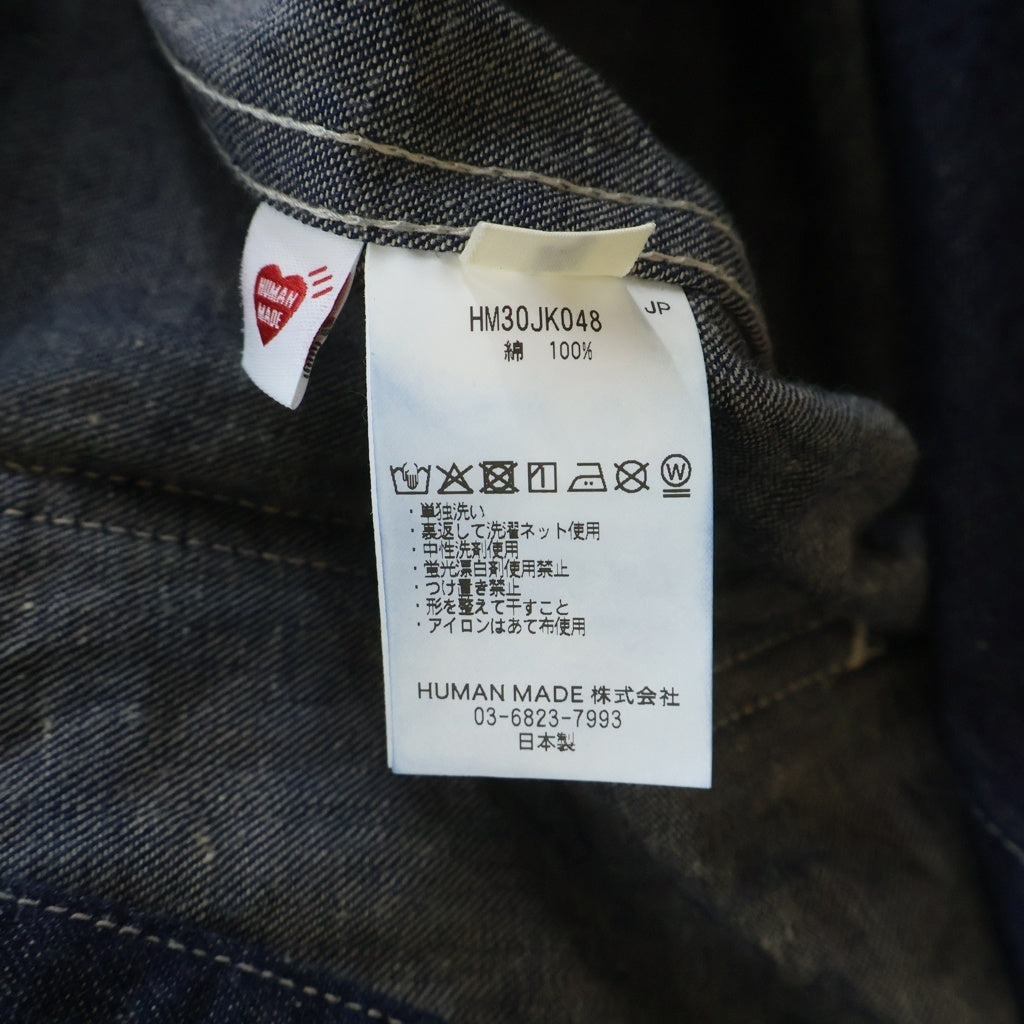 HUMAN MADE(ヒューマンメイド) DENIM COVERALLS デニムカバーオール ジャケット インディゴ HM30JK048