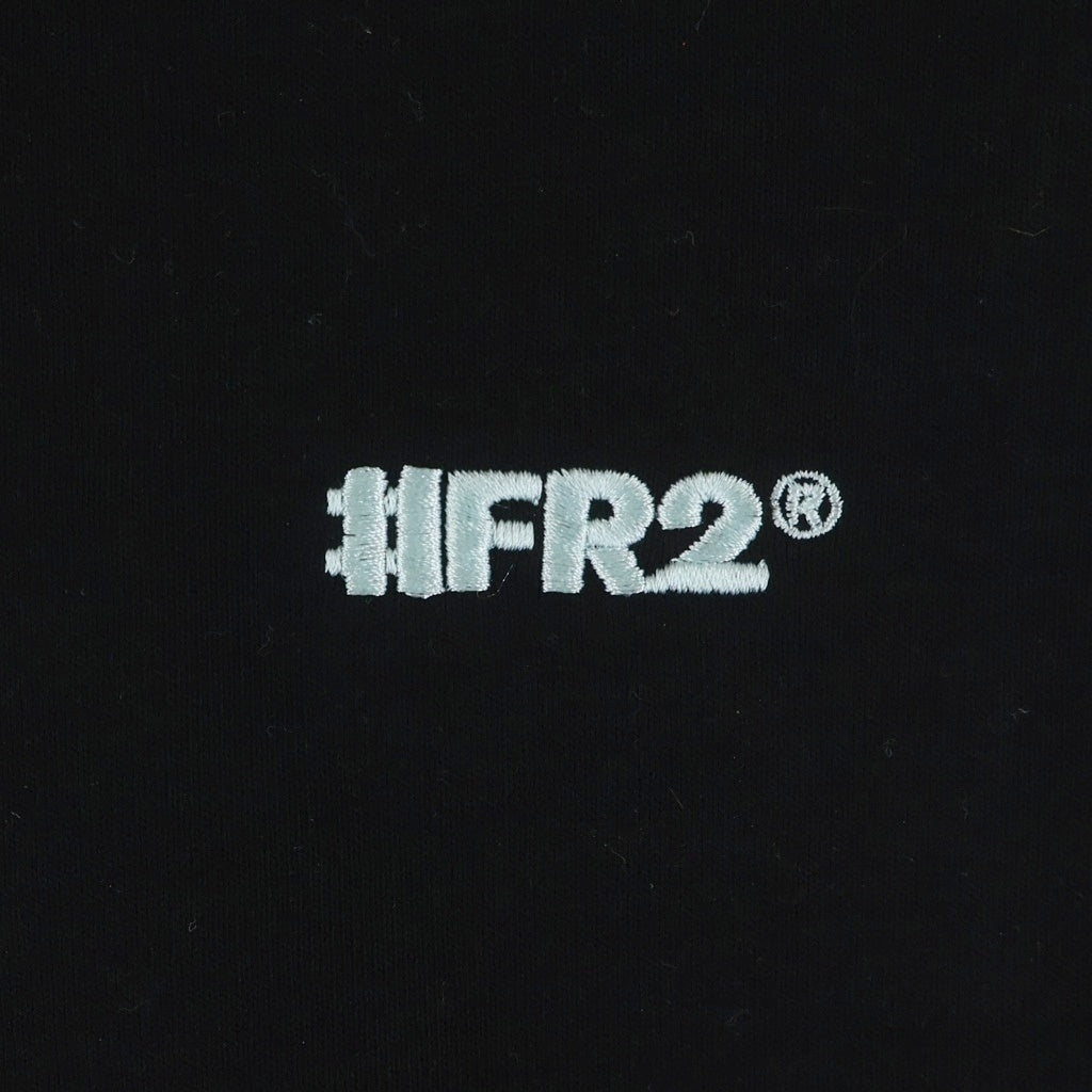FR2(エフアールツー) だるまラビット 刺繍ロゴ半袖Tシャツ 半袖カットソー ブラック