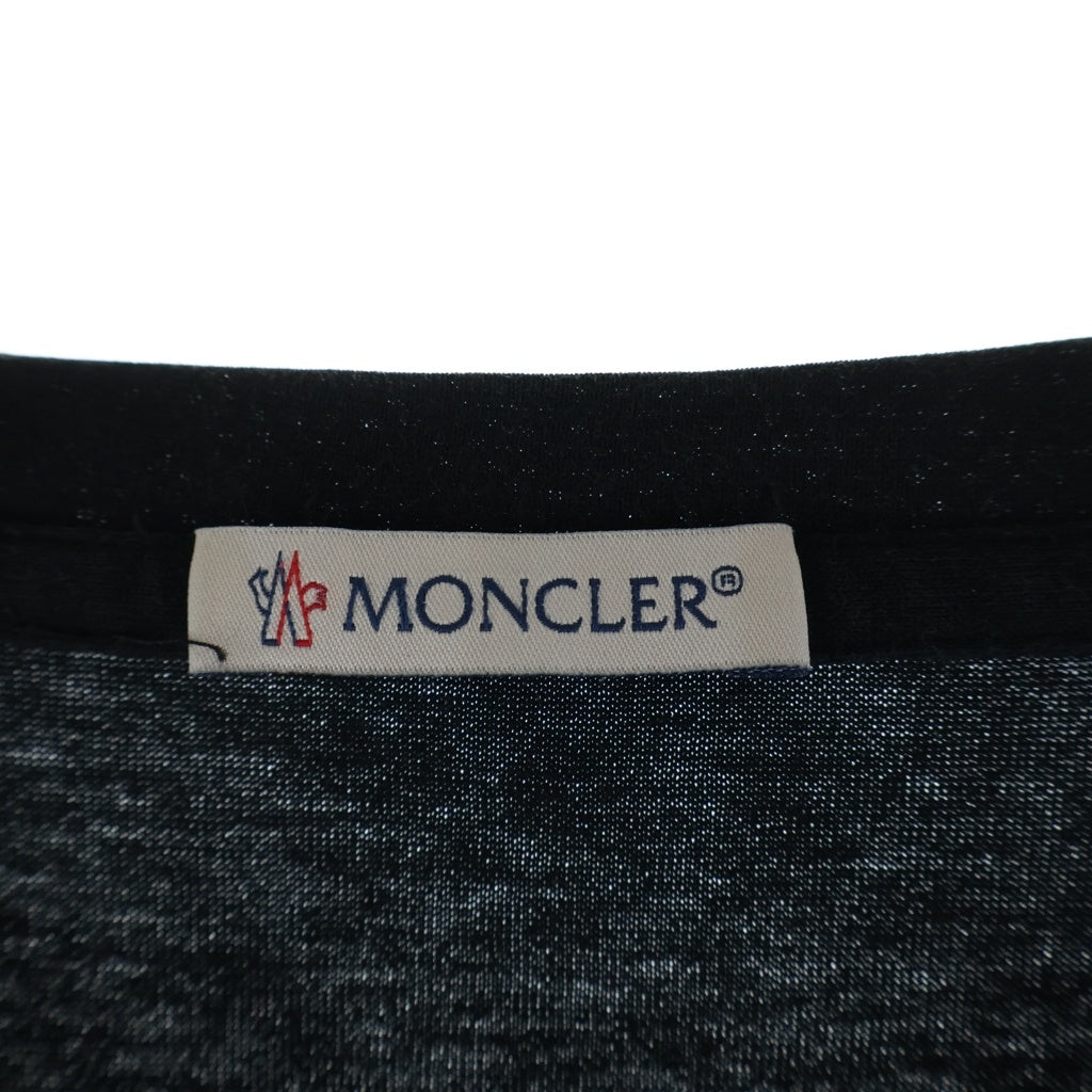 MONCLER(モンクレール) MAGLIA T-SHIRT H10918C00057 8390Y ロゴワッペン付き半袖Tシャツ ブラック