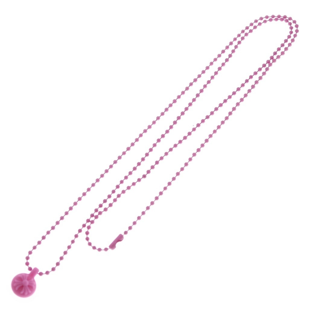 CHROME HEARTS(クロムハーツ) RUBBER No2 CROSS BALL ラバーネックレス ペンダントトップ ピンク