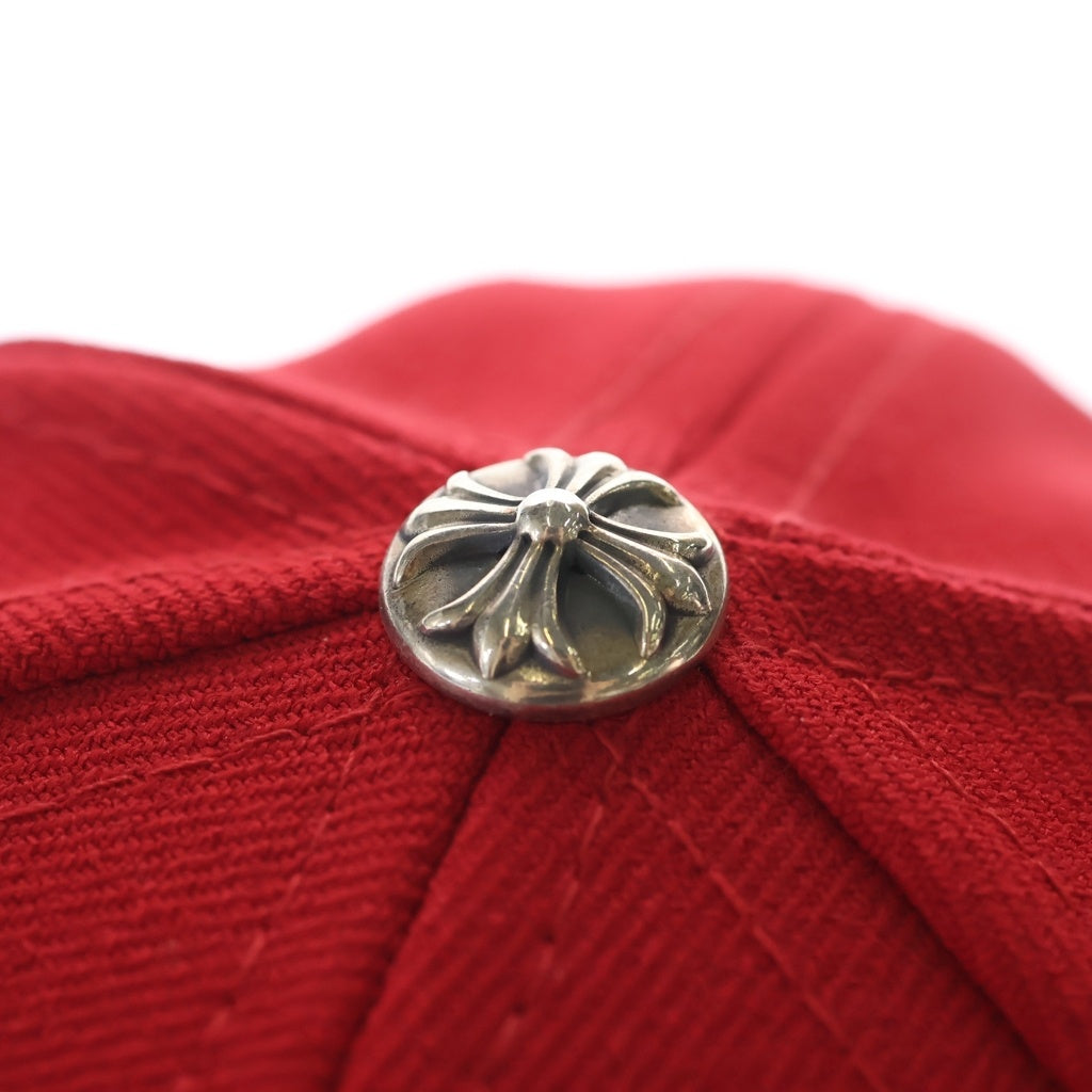 CHROME HEARTS(クロムハーツ) CH HAT CH刺繍 ベースボールキャップ 帽子 レッド/ホワイト