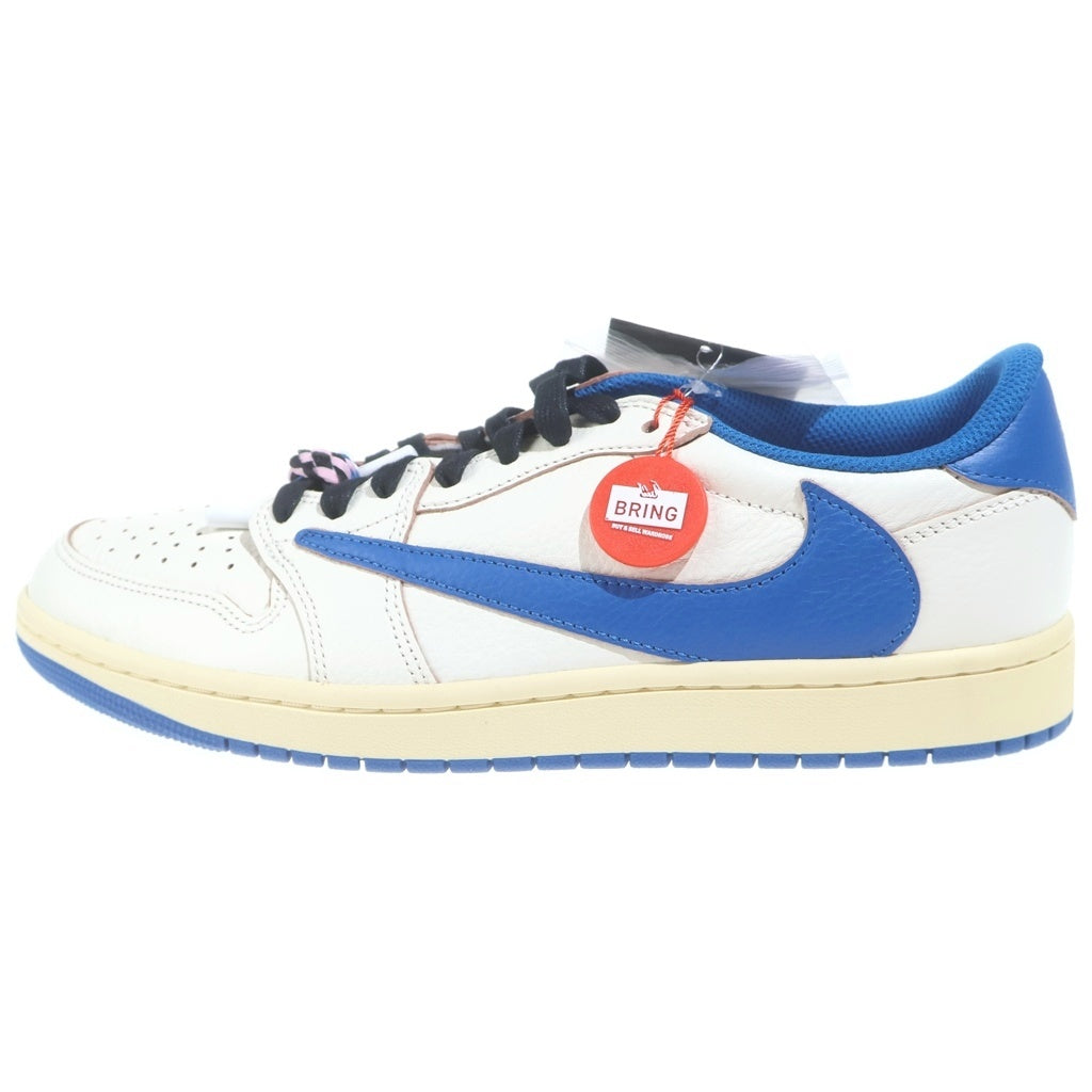 NIKE(ナイキ) AIR JORDAN 1 LOW OG Travis Scott ×トラヴィススコット フラグメント エアジョーダン ローカットスニーカー US10/28.0cm DM7866-104 ホワイト/ブルー