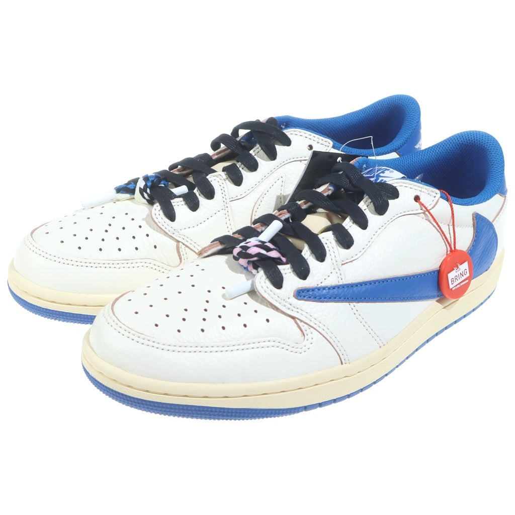 NIKE(ナイキ) AIR JORDAN 1 LOW OG Travis Scott ×トラヴィススコット フラグメント エアジョーダン ローカットスニーカー US10/28.0cm DM7866-104 ホワイト/ブルー