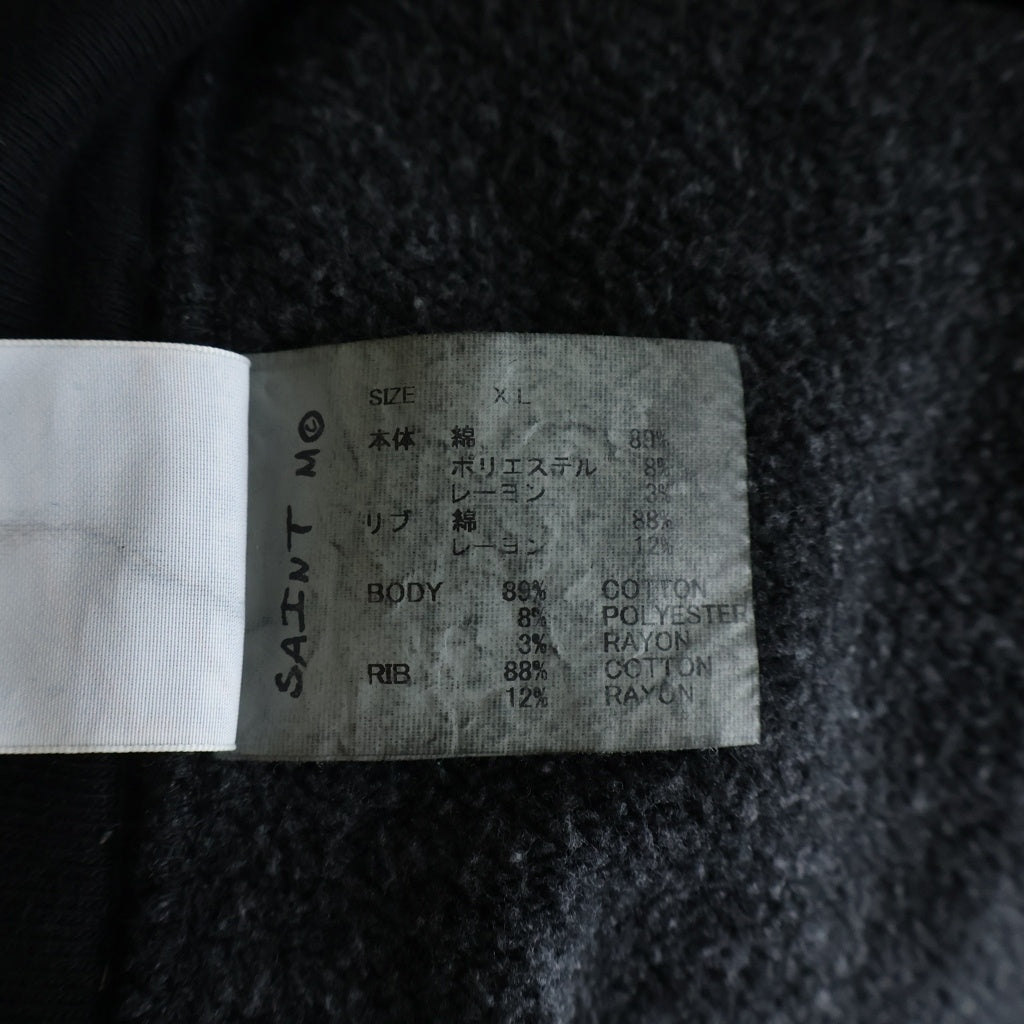 SAINT MICHAEL(セントマイケル) 24SS ARCH SAINT HOODIE アーチセント フーディ パーカー ブラック/レッド SM-YS8-0000-037