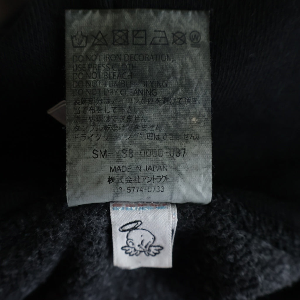 SAINT MICHAEL(セントマイケル) 24SS ARCH SAINT HOODIE アーチセント フーディ パーカー ブラック/レッド SM-YS8-0000-037