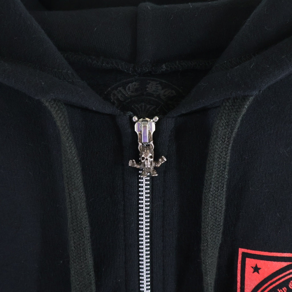 CHROME HEARTS(クロムハーツ) SWTSHRT HD ZIP FOTI フォティ マハリア ジップアップパーカー ブラック/レッド