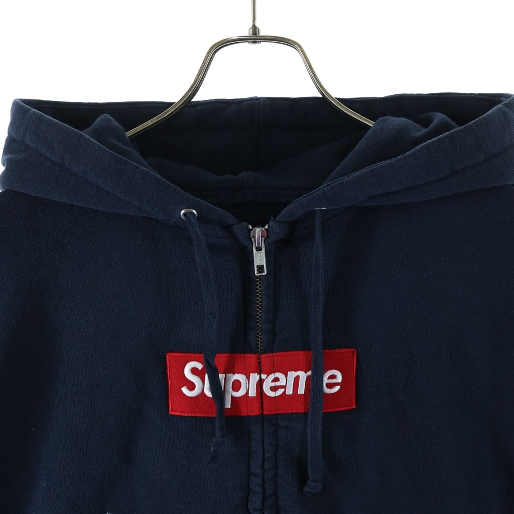 SUPREME(シュプリーム) 26SS ×MM6 Box Logo Zip Up Hooded Sweatshirt ボックスロゴジップアップフーデッドスウェットシャツ ネイビー
